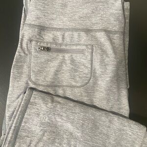Lululemon Relaxed Fit Pant Heathered Gray Sz 10 EUC